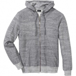 Bluza rozpinana z kapturem bonprix ciemnoszary melanż. Szare bluzy męskie rozpinane marki bonprix, l, melanż, z dzianiny. Za 89,99 zł.