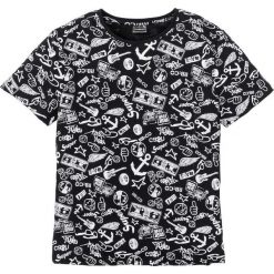 T-shirty męskie: T-shirt Slim Fit bonprix czarny z nadrukiem