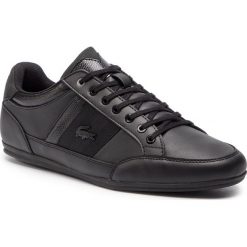 Sneakersy LACOSTE - Chaymon 119 2 Cma 7-37CMA000702H Blk/Blk. Czarne sneakersy męskie Lacoste, na co dzień, bez wzorów, ze skóry ekologicznej, bez zapięcia. Za 529,99 zł.