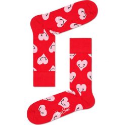 Happy Socks - Skarpetki Smiley Heart. Czerwone skarpetki damskie marki Happy Socks, z elastanu. Za 39,90 zł.