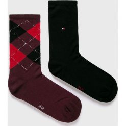 Tommy Hilfiger - Skarpetki (2 pack). Brązowe skarpetki damskie TOMMY HILFIGER, bez wzorów. Za 49,90 zł.