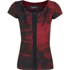 Black Premium by EMP Eyelet Lace Up Shirt Koszulka damska czarny/bordowy. Czerwone t-shirty damskie marki Black Premium by EMP, xxl. Za 42,90 zł.