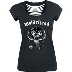 Motörhead Logo Koszulka damska czarny. Czarne t-shirty damskie marki Motörhead, l, z nadrukiem, z okrągłym kołnierzem. Za 54,90 zł.