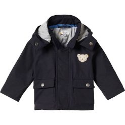 Kurtka w kolorze granatowym. Czarne kurtki niemowlęce Steiff, bez wzorów, bez kaptura. W wyprzedaży za 155,95 zł.