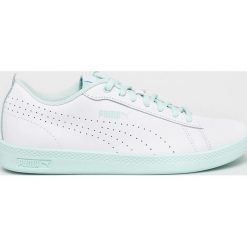 Puma - Buty Smash Wns. Zielone buty sportowe damskie Puma, bez wzorów, ze skóry, sportowe. W wyprzedaży za 199,90 zł.