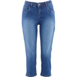 Wygodne rybaczki dżinsowe ze stretchem bonprix niebieski. Niebieskie jeansy damskie bonprix. Za 44,99 zł.