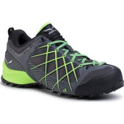 Trekkingi SALEWA - Ms Wildfire 63485-7450 Flintstone/Fluo. Szare trapery męskie Salewa, z tworzywa sztucznego, bez zapięcia, trekkingowe. W wyprzedaży za 519,00 zł.