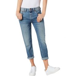 Dżinsy "Violet" - Mom fit - w kolorze niebieskim. Niebieskie jeansy damskie Denim Special, w paski, z podwyższonym stanem. W wyprzedaży za 171,95 zł.