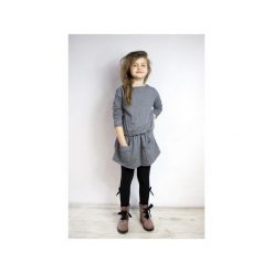 SUKIENKA GIZEM MINI DRESOWA MELANŻ SZARA. Szare sukienki dziewczęce marki Meleksima, bez wzorów, z bawełny, bez rękawów, mini. Za 83,99 zł.