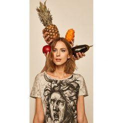 Medicine - T-shirt Eviva l'arte. Szare bluzki damskie MEDICINE, s, z bawełny, z okrągłym kołnierzem. Za 69,90 zł.