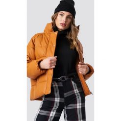 NA-KD Trend Kurtka skórzana Padded - Brown,Orange,Copper. Pomarańczowe kurtki damskie marki NA-KD Trend, bez wzorów, z materiału, bez kaptura. Za 364,95 zł.