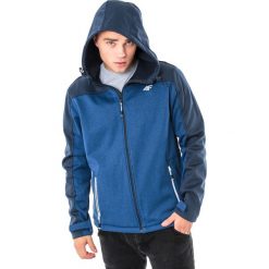 Kurtki sportowe męskie: 4f Kurtka męska softshell H4L18-SFM002 niebiesko-granatowy r. L