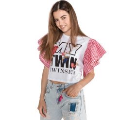 TWINSET Koszulka Biały. Białe koszulki damskie Twinset, xs, z nadrukiem, z bawełny, bez kołnierzyka. Za 424,95 zł.