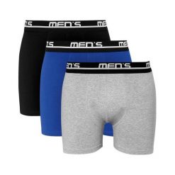 Cellbes Bokserki 3 Pack niebieski szary melanż czarny male niebieski/szary/czarny L. Szare bokserki męskie Cellbes, melanż, z gumy. Za 149,00 zł.