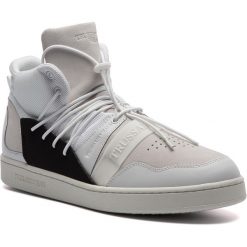 Sneakersy TRUSSARDI JEANS - 77A000999 W001. Białe sneakersy męskie Trussardi Jeans, na co dzień, bez wzorów, z jeansu, bez zapięcia. W wyprzedaży za 339,00 zł.