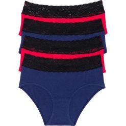 Figi: Figi „maxi” (4 pary) bonprix niebiesko-czerwony
