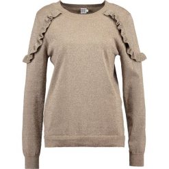 Swetry klasyczne damskie: Saint Tropez GLITTER WITH RUFFLES Sweter gold