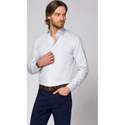 Koszula Popielata w Kratę Paola. Szare koszule męskie LANCERTO, m, bez wzorów, z bawełny, eleganckie, bez kołnierzyka, bez rękawów. W wyprzedaży za 139,90 zł.