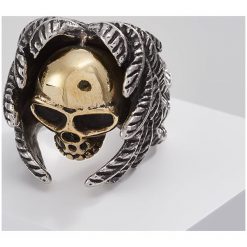 Sygnety męskie: Royal Ego SKULL WINGS Pierścionek silvercoloured/goldcoloured