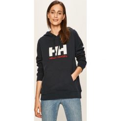 Helly Hansen - Bluza. Niebieskie bluzy damskie Helly Hansen, s, z nadrukiem, z bawełny, z długim rękawem, długie, z kapturem. Za 299,90 zł.