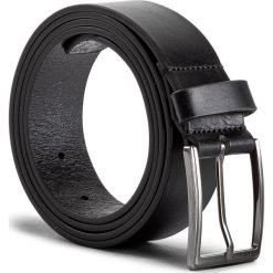 Pasek Męski BOSS - Sammyo 50370114 115 Black 001. Czarne paski męskie Boss, w paski, ze skóry. W wyprzedaży za 269,00 zł.