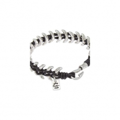 Bracelet Fishbone - 172148. Szare bransoletki męskie Ciclón polska, posrebrzane. Za 310,00 zł.
