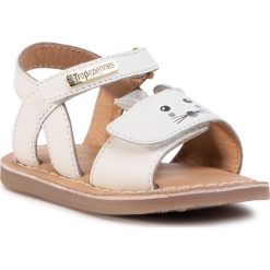 Sandały LES TROPEZIENNES - Inuit C23618 White. Brązowe sandały dziewczęce Les Tropeziennes, ze skóry, bez zapięcia. Za 219,00 zł.