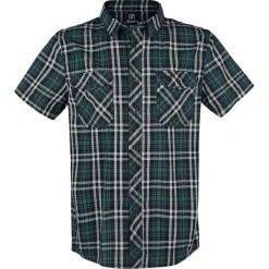 Brandit Roadstar Workershirt czarny/petrol/biały. Czarne koszule męskie marki Brandit, s, z materiału, z krótkim rękawem. Za 121,90 zł.