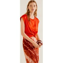 Mango - T-shirt Chemawin. Czarne t-shirty damskie Mango, s, bez wzorów, z poliesteru, z okrągłym kołnierzem. Za 69,90 zł.