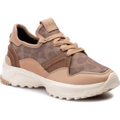 Sneakersy COACH - C150 Sig Nep Mtl G4154 231756 Beechwood/Tan. Pomarańczowe półbuty damskie Coach, ze skóry. Za 699,00 zł.