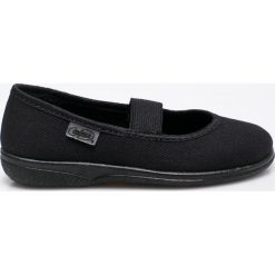 Befado - Tenisówki dziecięce. Czarne trampki dziewczęce Befado, bez wzorów, z materiału, bez zapięcia. W wyprzedaży za 24,90 zł.