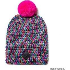 Czapki damskie: czapka dziana KRAFF PINK GREEN FUN handmade