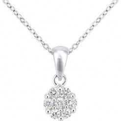 Złoty naszyjnik z diamentową zawieszką - dł. 46 cm. Żółte naszyjniki damskie marki METROPOLITAN, pozłacane. W wyprzedaży za 775,95 zł.