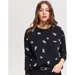 Bluza z nadrukiem - Czarny. Czarne bluzy z nadrukiem damskie marki Reserved, l. Za 59,99 zł.