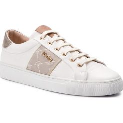 Sneakersy JOOP! - Coralie 4140004436 Taupe 104. Białe półbuty damskie JOOP!, na co dzień, bez wzorów, ze skóry, bez obcasa, na płaskiej podeszwie, bez zapięcia. W wyprzedaży za 429,00 zł.