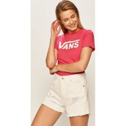 Vans - T-shirt dziecięcy 129-173 cm. Różowe t-shirty chłopięce Vans, z nadrukiem, z bawełny, bez rękawów. Za 89,90 zł.