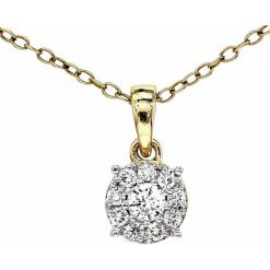 Złoty naszyjnik z zawieszką z syntetycznego diamentu - dł. 40 cm. Żółte naszyjniki damskie Just Diamonds, z diamentem, złote. W wyprzedaży za 902,95 zł.