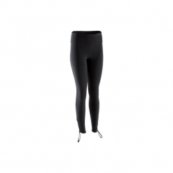 Legginsy fitness do jogi YOGA+ damskie. Czarne legginsy skórzane DOMYOS, l. Za 99,99 zł.