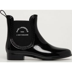 Karl Lagerfeld - Kalosze. Czarne kalosze damskie KARL LAGERFELD, bez wzorów, z gumy. Za 339,90 zł.