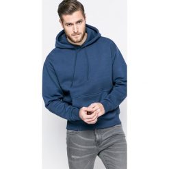 Review - Bluza. Niebieskie bluzy męskie Review, xl, z nadrukiem, z bawełny, z kapturem, bez rękawów, z kapturem. W wyprzedaży za 89,90 zł.