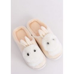 Kapcie damskie króliczki beżowe MA01 BEIGE. Brązowe kapcie damskie obuwie damskie, z gumy. Za 68,99 zł.