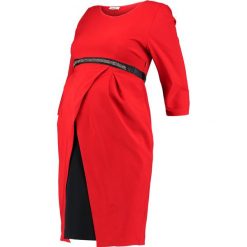 Sukienki hiszpanki: Sara’ FLUIDO BICOLORE MANICA Sukienka letnia red/black