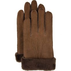 Skórzane rękawiczki "Reykjavik" w kolorze brązowym. Pomarańczowe rękawiczki męskie Gretchen, z wełny. W wyprzedaży za 329,95 zł.