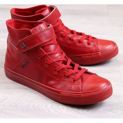 Trampki męskie czerwone Big Star Y174025. Czerwone buty sportowe męskie BIG STAR, bez zapięcia. Za 75,00 zł.