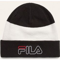 Fila - Czapka. Czarne czapki męskie Fila, bez wzorów, z bawełny. W wyprzedaży za 99,90 zł.