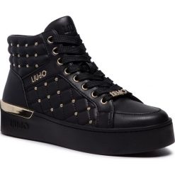 Sneakersy LIU JO - Silva 24 BF0089 EX055 Black 22222. Czarne półbuty damskie Liu Jo, na co dzień, bez wzorów, ze skóry ekologicznej, bez obcasa, bez zapięcia. Za 739,00 zł.