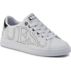 Sneakersy GUESS - Cater FL7CAT ELE12 WHISI. Białe półbuty damskie Guess, ze skóry ekologicznej. Za 399,00 zł.
