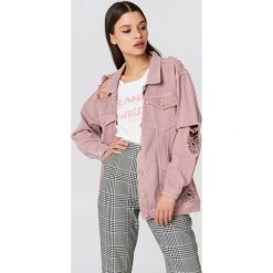 Kurtki damskie: Glamorous Długa kurtka jeansowa – Pink
