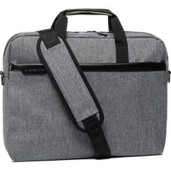 Torba LANETTI - BMM-S-019-00-03 Light Gray. Szare torby męskie skórzane Lanetti, bez wzorów, z materiału. Za 99,99 zł.
