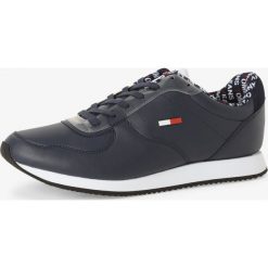 Tommy Jeans - Tenisówki męskie z dodatkiem skóry, niebieski. Niebieskie trampki męskie Tommy Jeans, bez wzorów, z jeansu, bez zapięcia. Za 399,95 zł.